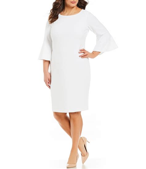 dillard's plus size white dresses